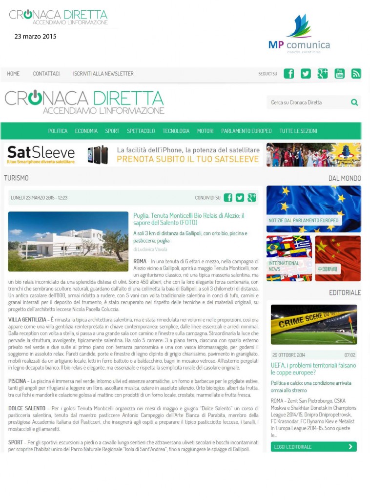 cronacadiretta.it - 23 marzo 2015